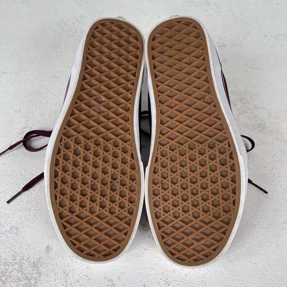 Vans Old Skool Sk8 Womens Canvas Marron White Sneakers Sz 7.5 - Picture 2 of 9